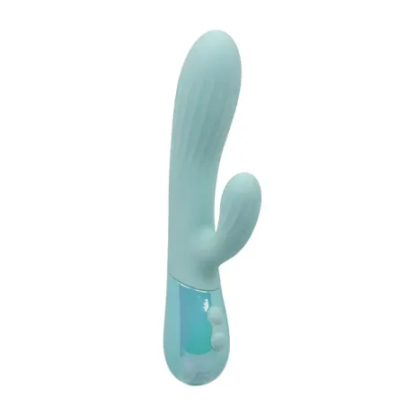 Aura Dual Ripple Rabbit Vibrator with Rippled Shaft