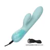 Aura Dual Ripple Rabbit Vibrator with Rippled Shaft