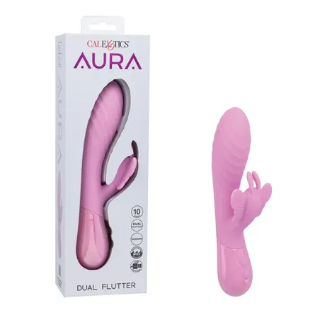 Aura Dual Flutter Rabbit Vibrator with Butterfly Stimulator