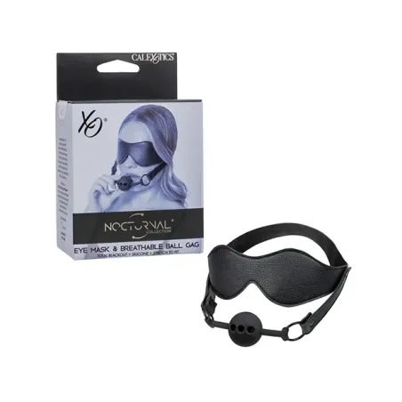 Nocturnal Collection Blackout Eye Mask with Breathable Ball Gag