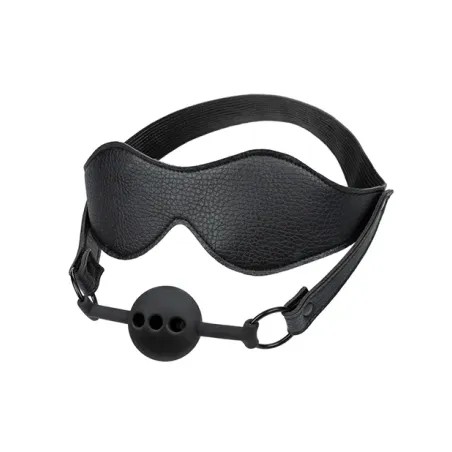 Nocturnal Collection Blackout Eye Mask with Breathable Ball Gag
