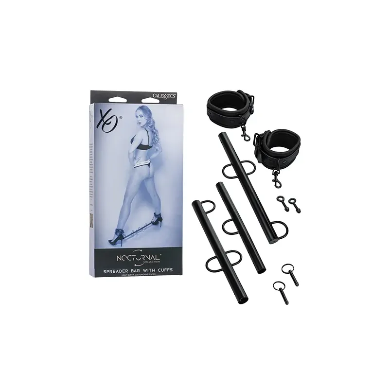 Spreader Bar with Ankle Cuffs in Black