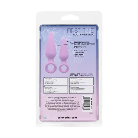Beginner Silicone Butt Plug Probe Duo in Pink