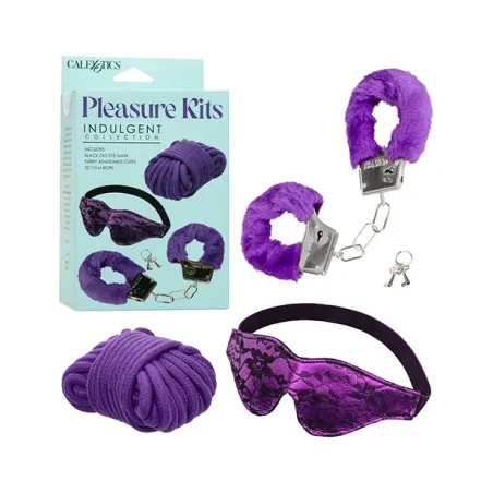 Bondage Starter Kit with Faux Fur Cuffs and Blindfold