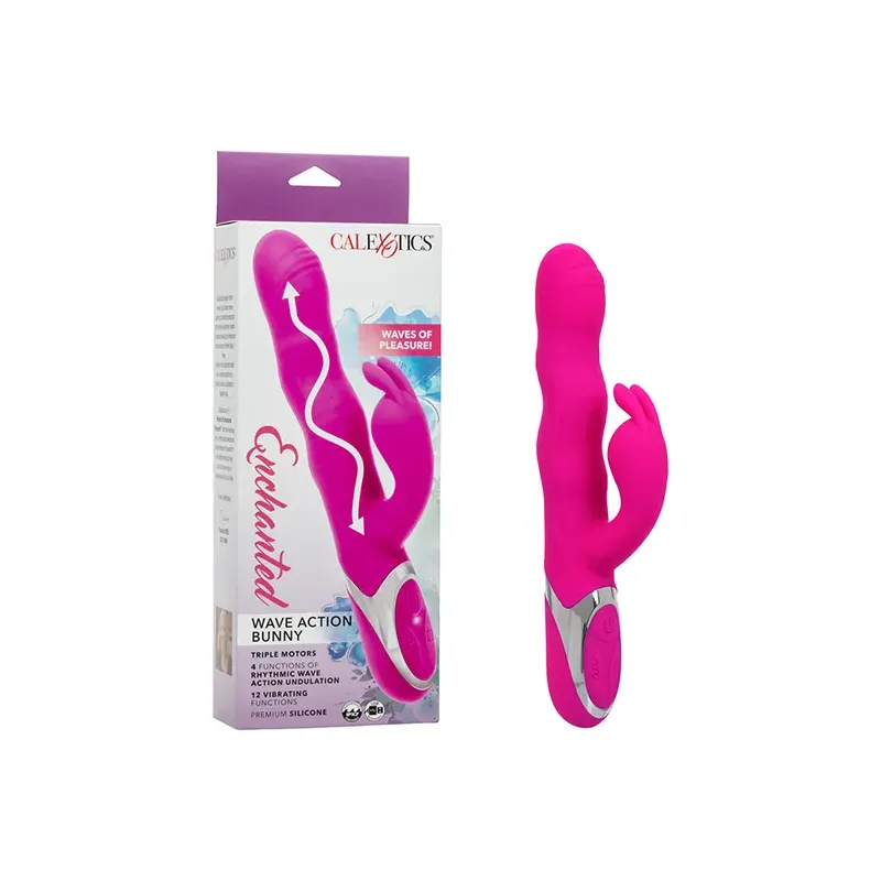 Wave Action Rabbit Vibrator with Flickering Teaser
