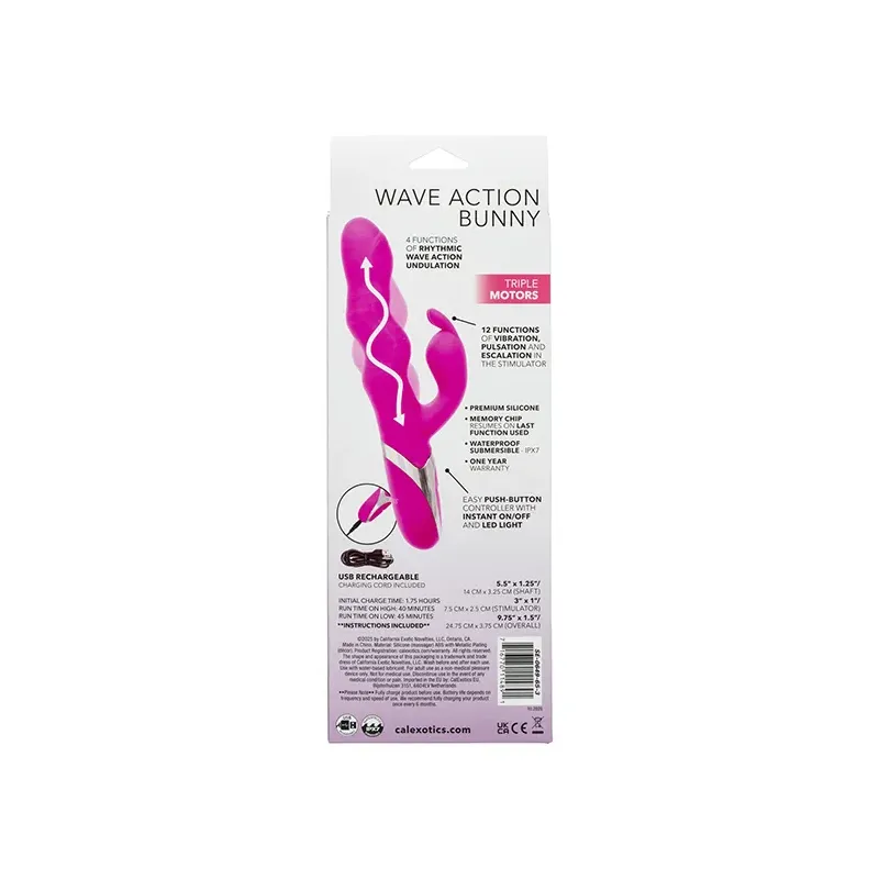 Wave Action Rabbit Vibrator with Flickering Teaser