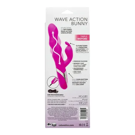 Wave Action Rabbit Vibrator with Flickering Teaser