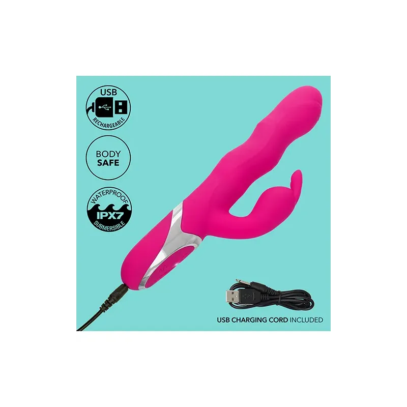 Wave Action Rabbit Vibrator with Flickering Teaser