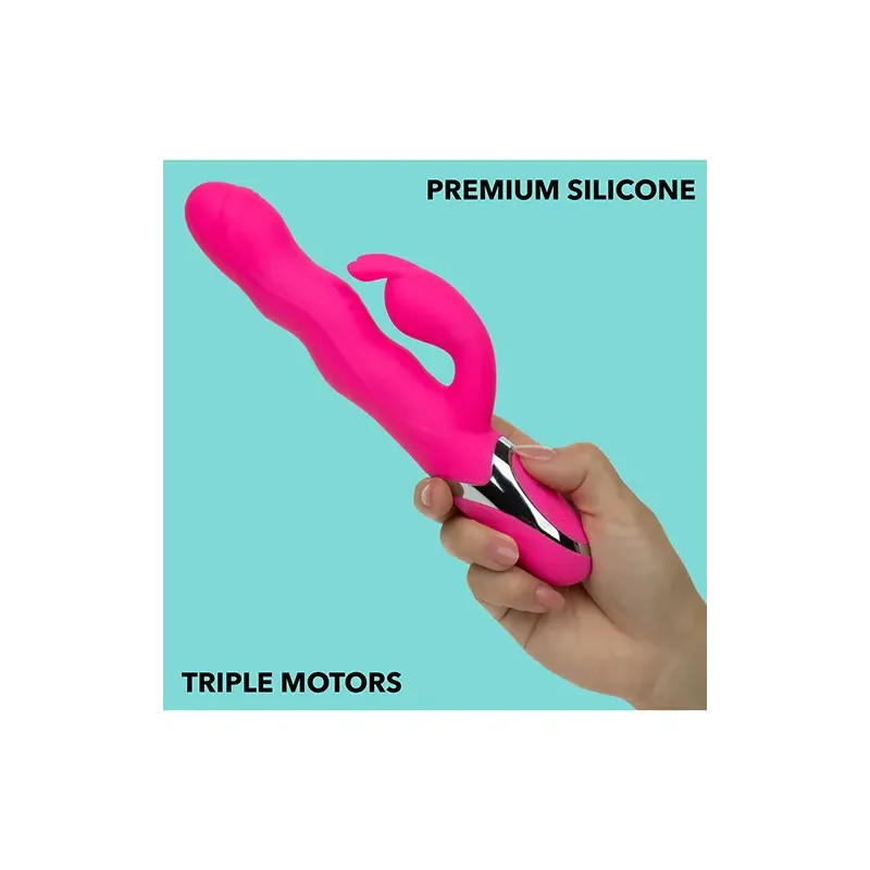 Wave Action Rabbit Vibrator with Flickering Teaser