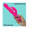 Wave Action Rabbit Vibrator with Flickering Teaser