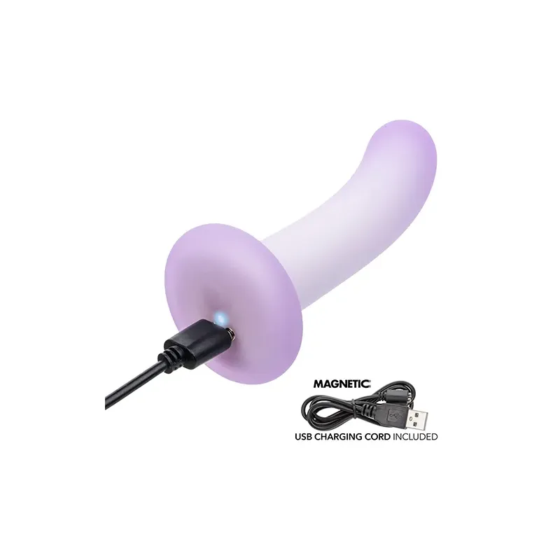 Lavender Haze Slender Curved Anal Probe with Vibration